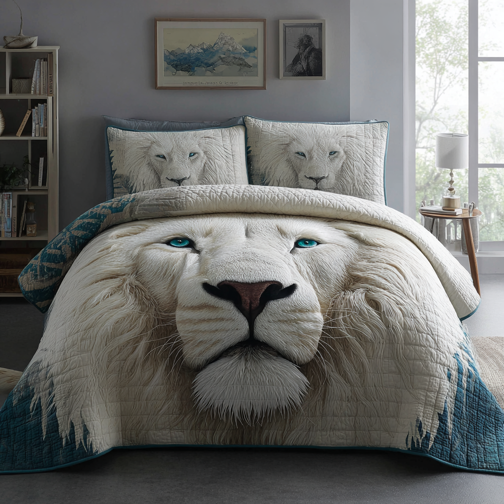 Wild Lion Quilted Bedding Set Duvet Cover Bed Sheet Set Unique Lion Gift Items Wild Lion Quilted Bedding Set Duvet Cover Bed Sheet Set Unique Lion Gift Items
