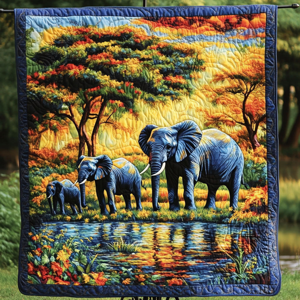 Wild Reflections Quilted Blanket Cute Throw Blanket Elephant Gifts For Xmas Wild Reflections Quilted Blanket Cute Throw Blanket Elephant Gifts For Xmas