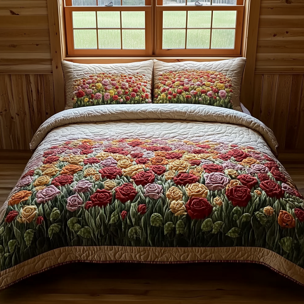 Wild Rose Landscape Quilted Bedding Set Duvet Cover Merch Brother In Law Gifts For Christmas Wild Rose Landscape Quilted Bedding Set Duvet Cover Merch Brother In Law Gifts For Christmas