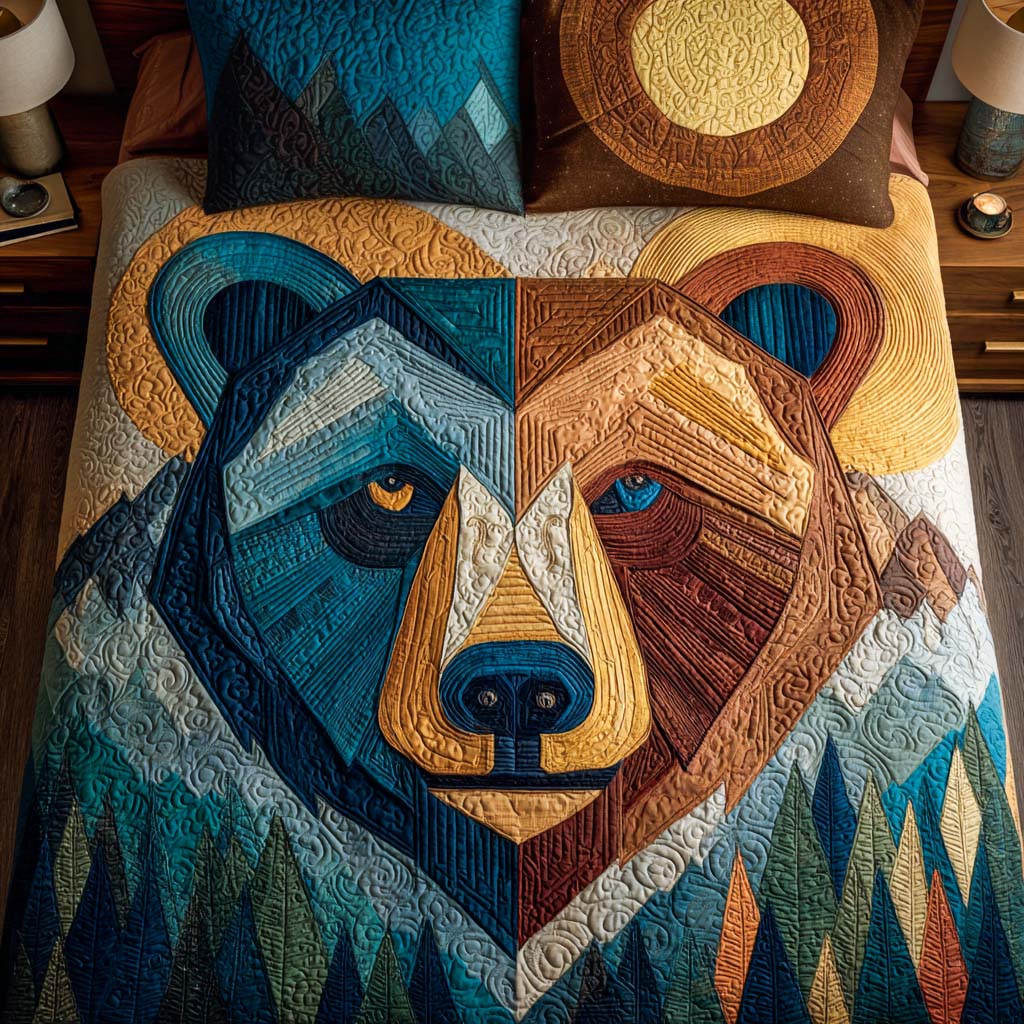 Wild Spirit Quilted Bedding Set Duvet Cover Bed Sheet Set Bear Gifts For Grandma Wild Spirit Quilted Bedding Set Duvet Cover Bed Sheet Set Bear Gifts For Grandma