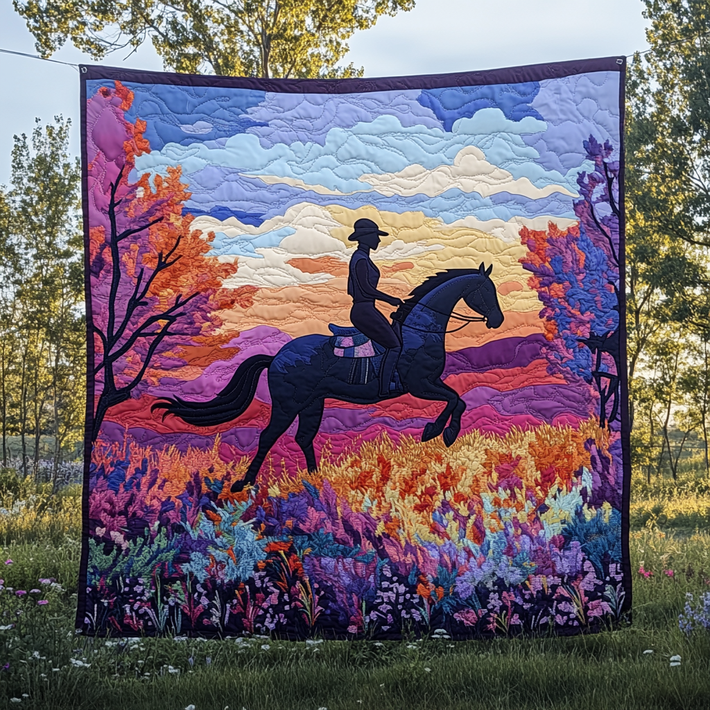 Wild Stallion Dreams Quilted Blanket Cute Colorful Blanket Good Gifts For Horse Owners Wild Stallion Dreams Quilted Blanket Cute Colorful Blanket Good Gifts For Horse Owners