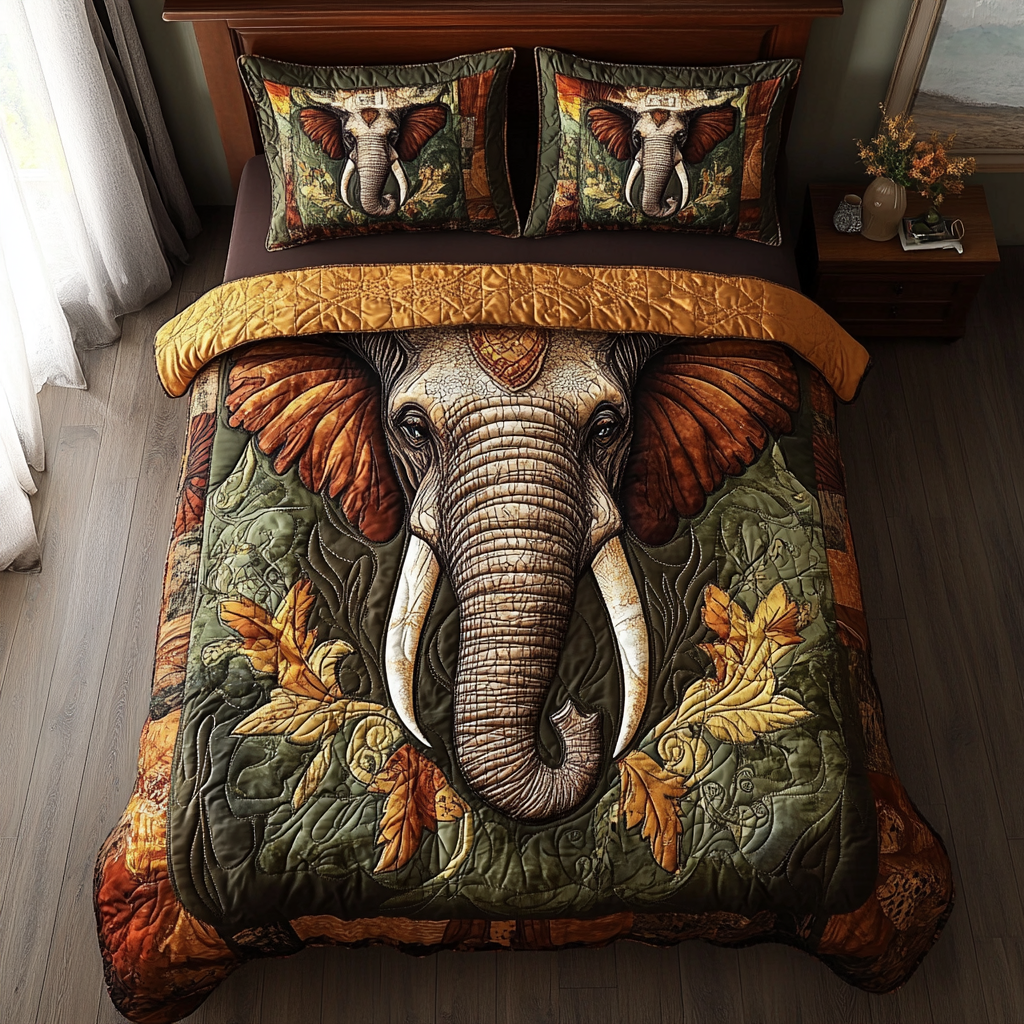 Wild Strength Quilted Bedding Set Duvet Cover Bedspread Elephant Gifts For Him Her Wild Strength Quilted Bedding Set Duvet Cover Bedspread Elephant Gifts For Him Her