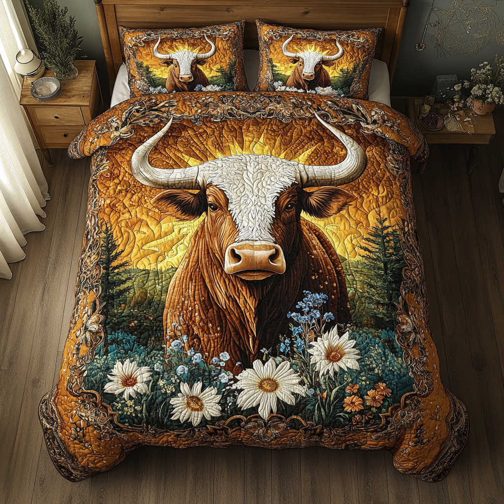 Wild West Charm Quilted Bedding Set Duvet Cover Bedspread Texan Gift Items Wild West Charm Quilted Bedding Set Duvet Cover Bedspread Texan Gift Items