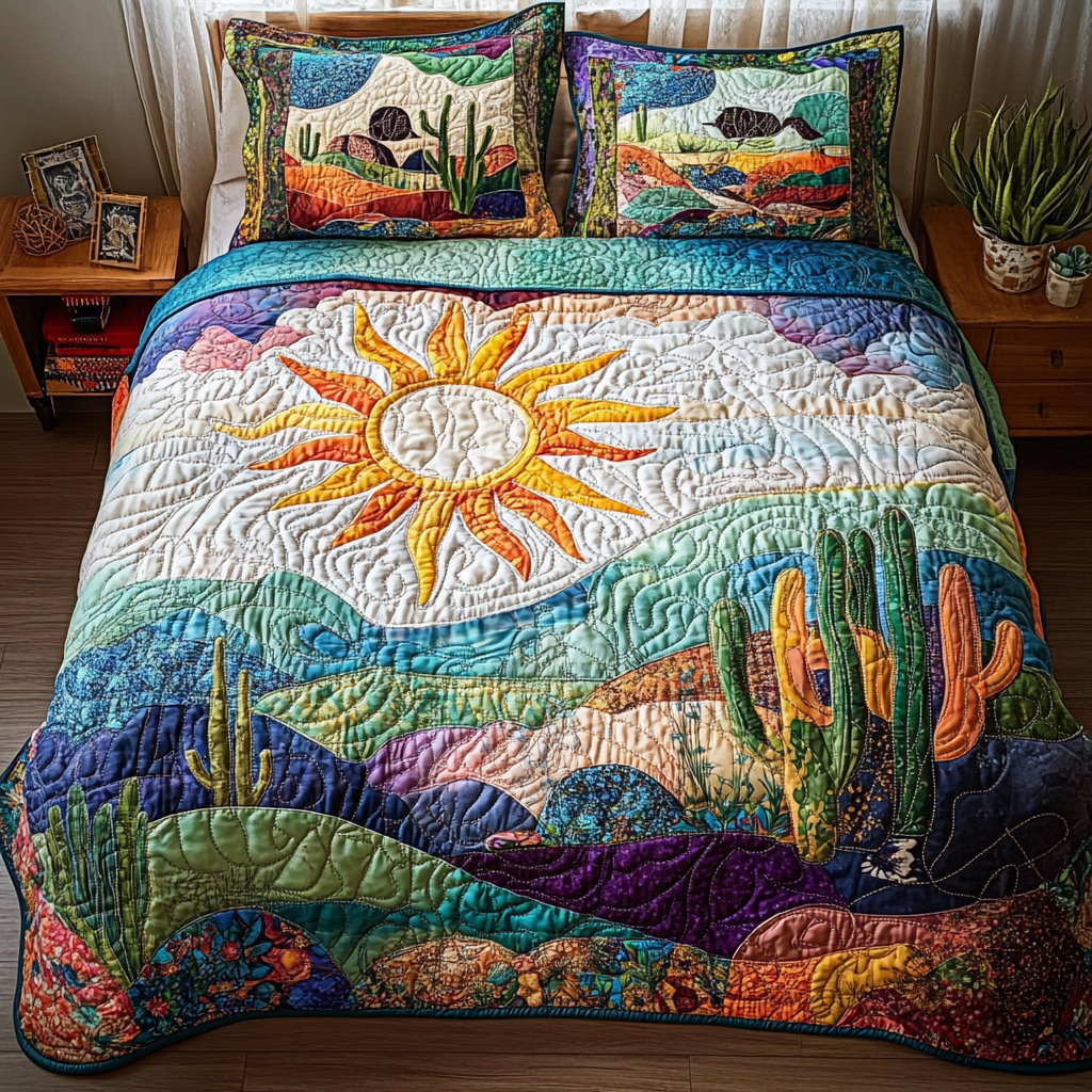 Wild West Wonders Quilted Bedding Set Duvet Cover Bedspread Gifts For Cactus Lovers Wild West Wonders Quilted Bedding Set Duvet Cover Bedspread Gifts For Cactus Lovers