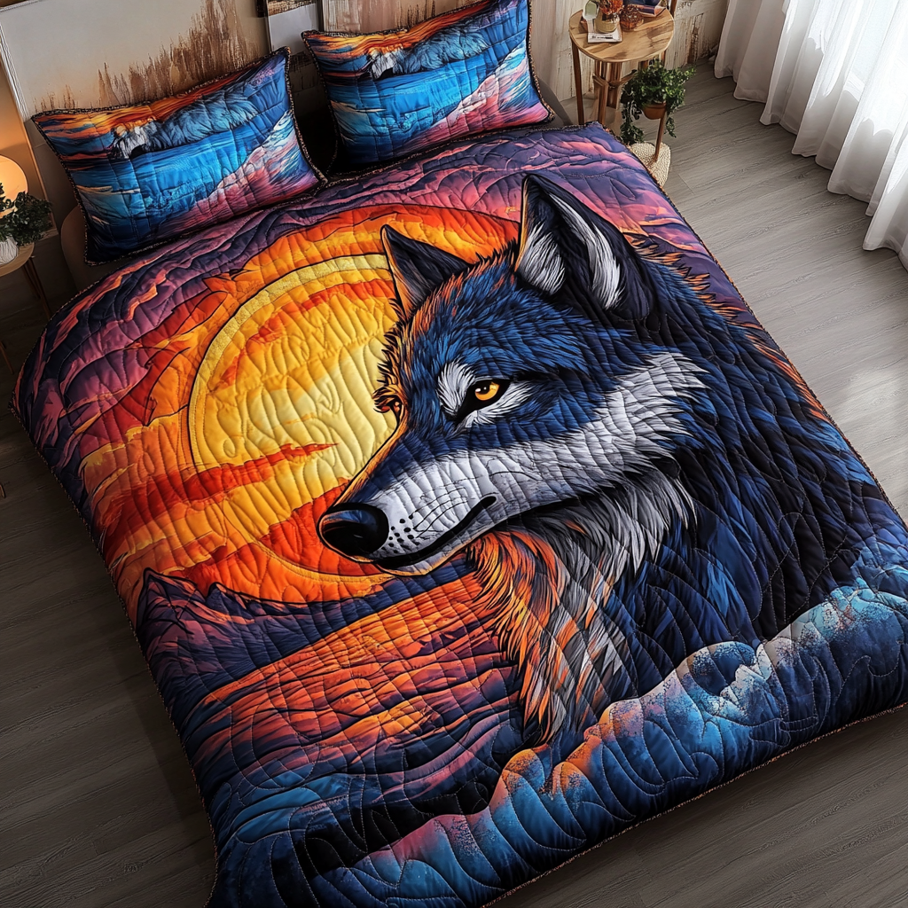 Wild Wolf Quilted Bedding Set Duvet Cover Merch Gifts For People Who Love Wolves Wild Wolf Quilted Bedding Set Duvet Cover Merch Gifts For People Who Love Wolves