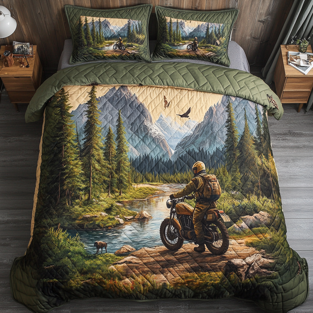 Wilderness Quest Quilted Bedding Set Duvet Cover Bed Sheet Set Camping Gifts For Dad Wilderness Quest Quilted Bedding Set Duvet Cover Bed Sheet Set Camping Gifts For Dad