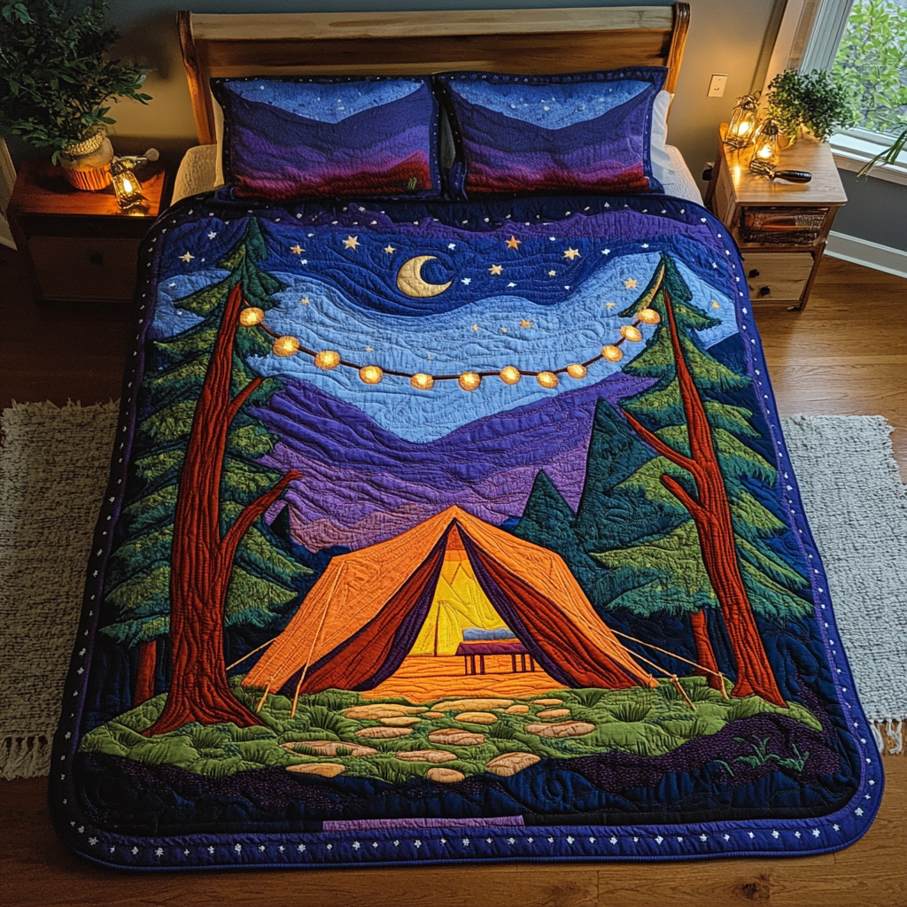 Wilderness Vibes Quilted Bedding Set Duvet Cover Bed Sheet Set Gift For Campers Wilderness Vibes Quilted Bedding Set Duvet Cover Bed Sheet Set Gift For Campers