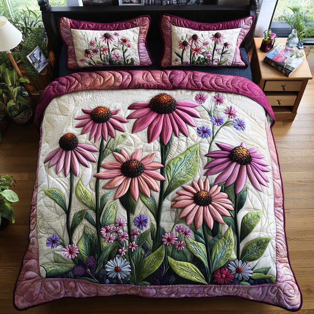Wildflower Dream Quilted Bedding Set Duvet Cover Bedspread Flower Daisy Birthday Gifts Wildflower Dream Quilted Bedding Set Duvet Cover Bedspread Flower Daisy Birthday Gifts