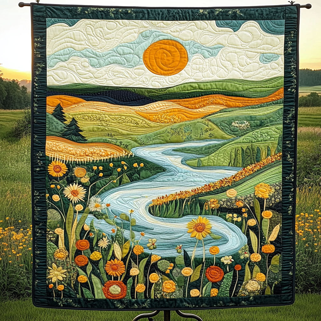 Wildflower Path Quilted Blanket Cute Colorful Blanket Christmas Ideas For Wife