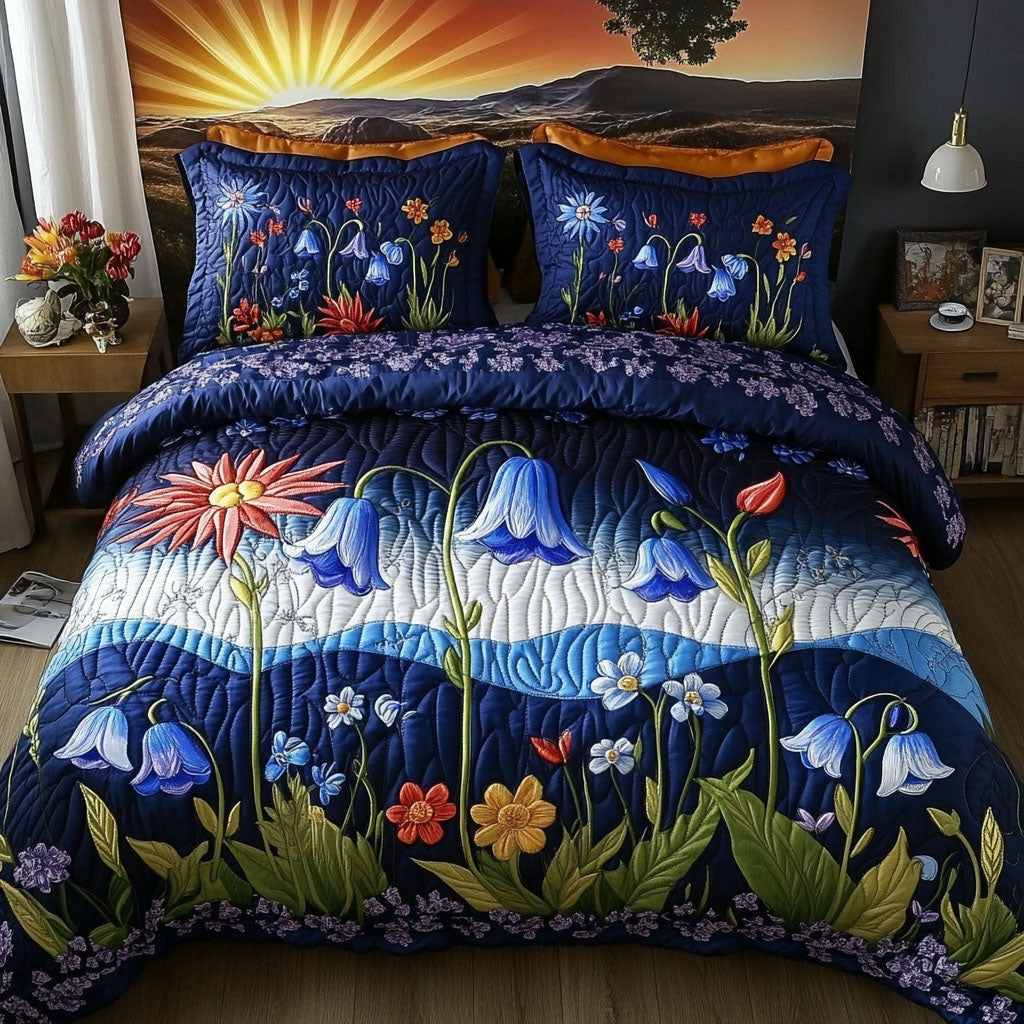 Wildflower Serenade Quilted Bedding Set Duvet Cover Bed Sheet Set Flower Theme Gifts Wildflower Serenade Quilted Bedding Set Duvet Cover Bed Sheet Set Flower Theme Gifts