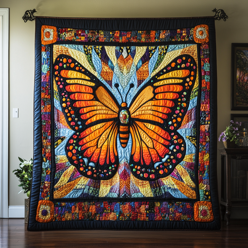 Wings of Joy Quilted Blanket Cute Colorful Blanket Cute Butterfly Lover Ideas For Gifts Wings of Joy Quilted Blanket Cute Colorful Blanket Cute Butterfly Lover Ideas For Gifts