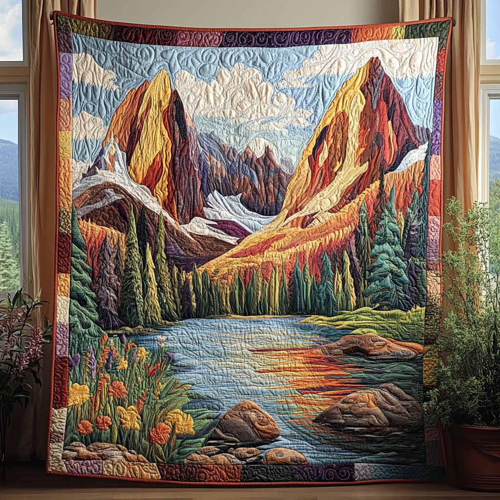 Winter Wood Quilted Blanket Sofa Throw Blanket Gifts For Tweens