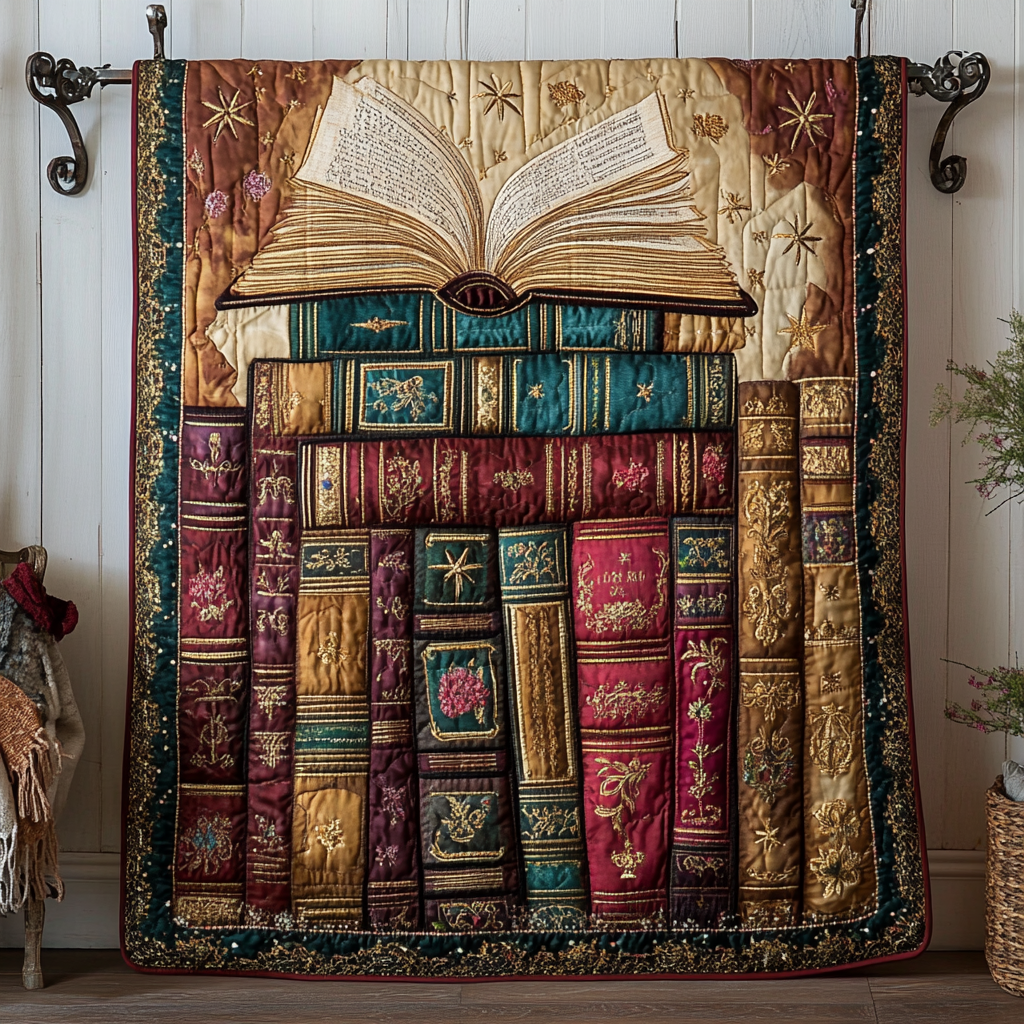Wisdom Shelves Quilted Blanket Cute Colorful Blanket Best Book Related Gifts Wisdom Shelves Quilted Blanket Cute Colorful Blanket Best Book Related Gifts
