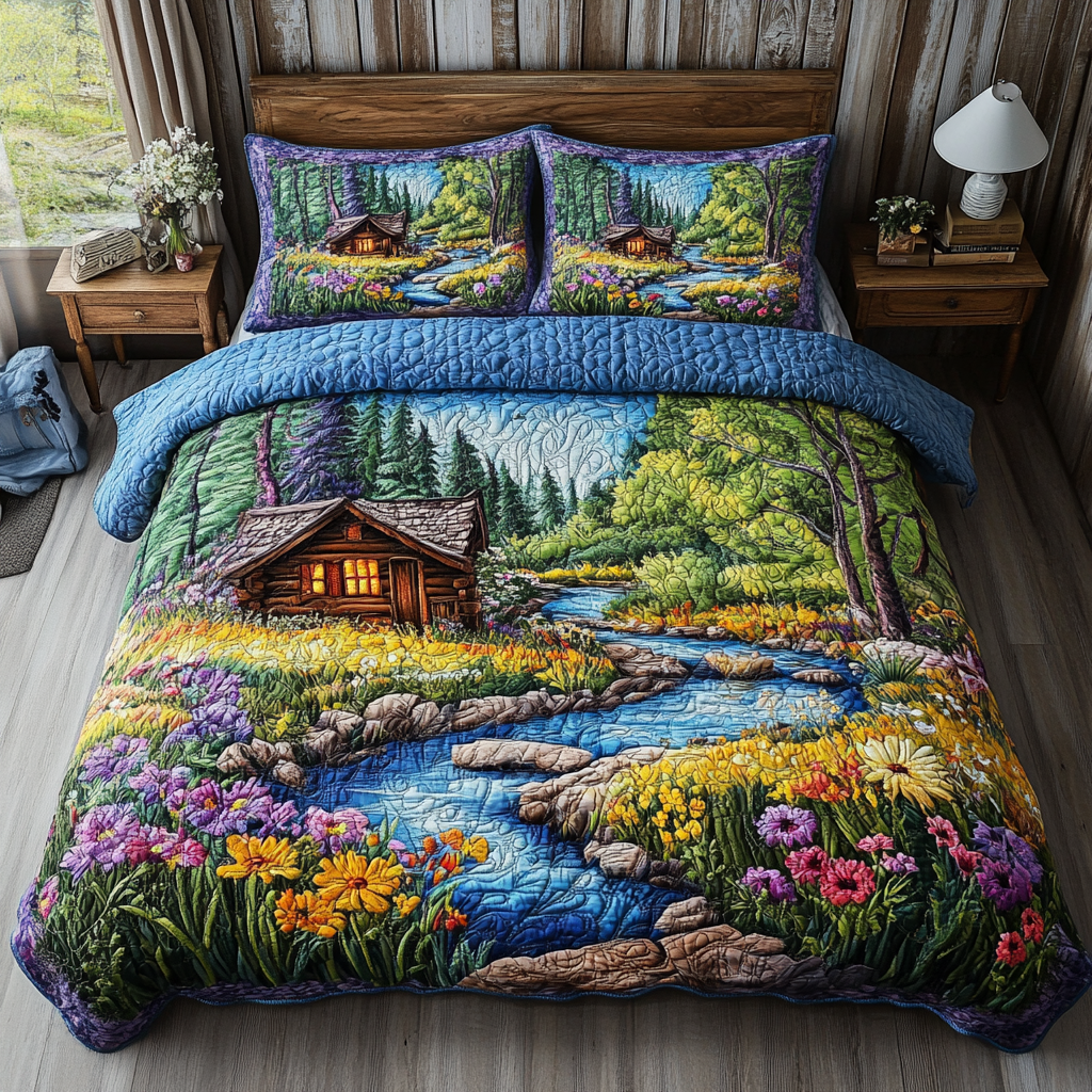 Woodland Escape Quilted Bedding Set Duvet Cover Bed Sheet Set Yankee Gift Swap Ideas Woodland Escape Quilted Bedding Set Duvet Cover Bed Sheet Set Yankee Gift Swap Ideas