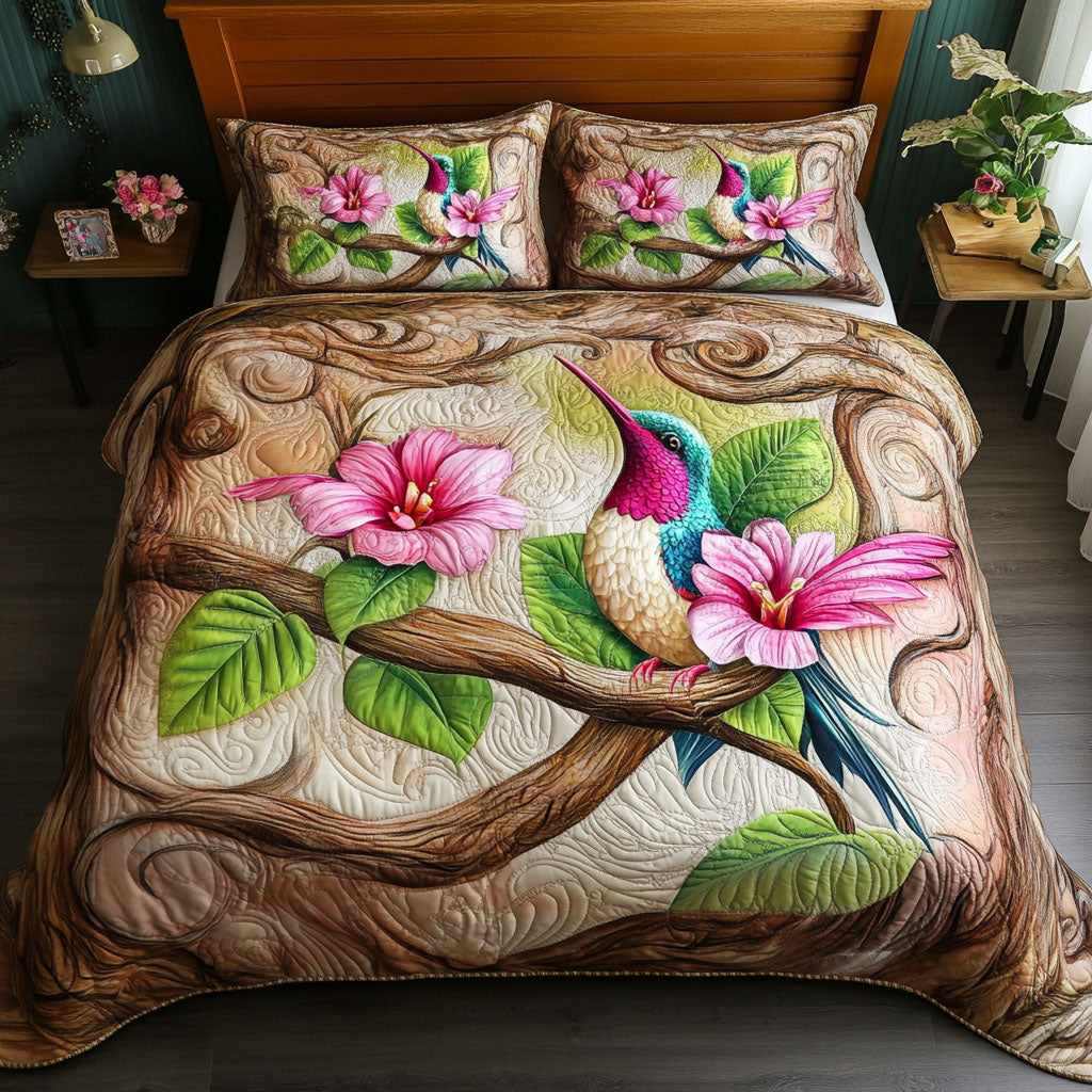 Woodland Hummingbird Quilted Bedding Set Duvet Cover Bedspread Gifts For Hummingbird Watchers Woodland Hummingbird Quilted Bedding Set Duvet Cover Bedspread Gifts For Hummingbird Watchers