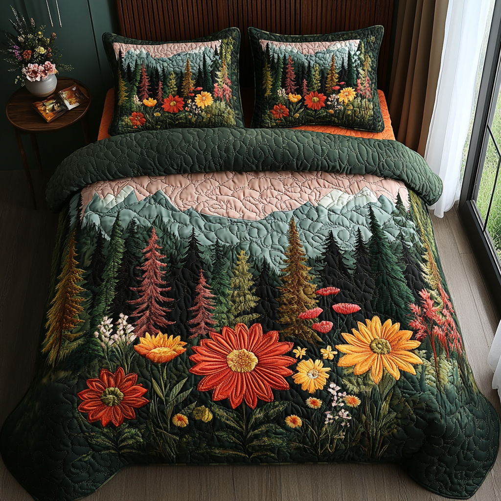 Woodland Quilted Bedding Set Duvet Cover Bedspread Sasquatch Gifts For Adults Woodland Quilted Bedding Set Duvet Cover Bedspread Sasquatch Gifts For Adults