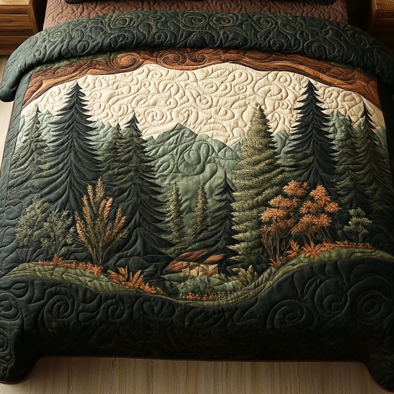 Woodland Wanderlust Quilted Blanket Nice Throw Blanket Great Christmas Gifts For Mom Woodland Wanderlust Quilted Blanket Nice Throw Blanket Great Christmas Gifts For Mom