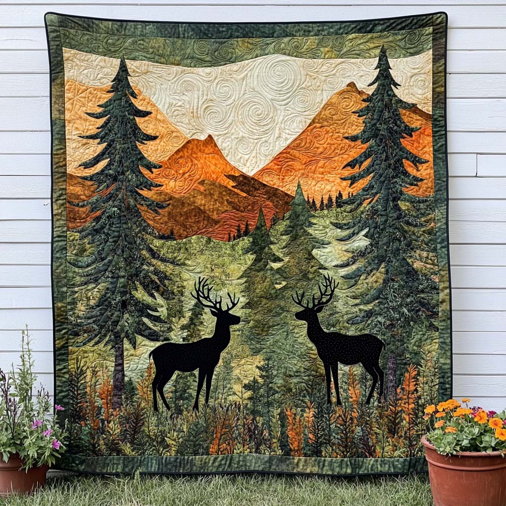 Woodland Whisper Quilted Blanket Nice Throw Blanket Deer Gifts For Brothers Woodland Whisper Quilted Blanket Nice Throw Blanket Deer Gifts For Brothers
