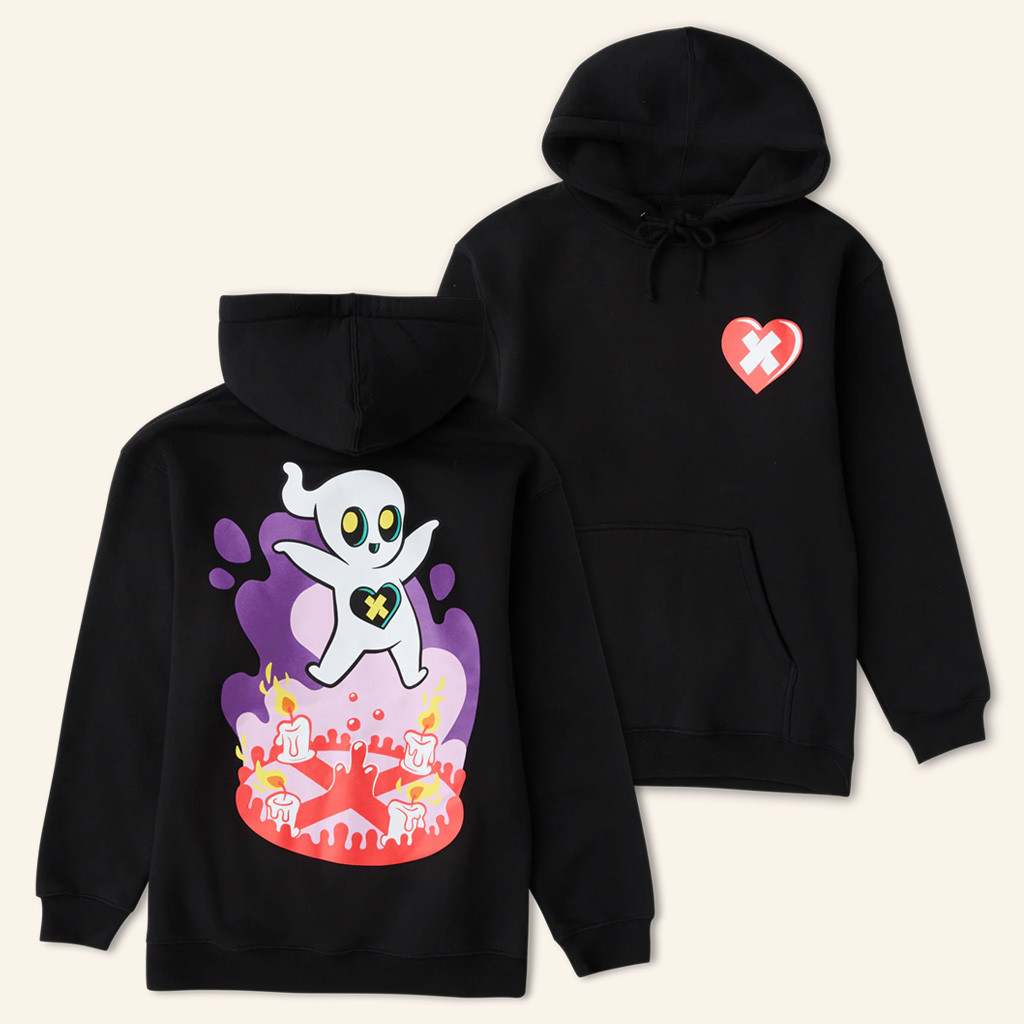 XPLR Merch Baby Ghost Black Hoodie Halloween Gift Ideas For Brother