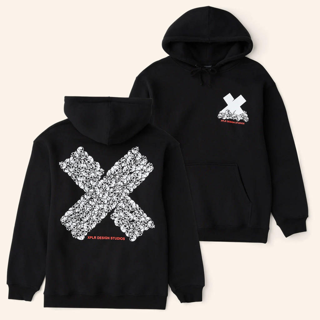 XPLR Merch Bones X Black Hoodie Unique Halloween Gift For Brother XPLR Merch Bones X Black Hoodie Unique Halloween Gift For Brother