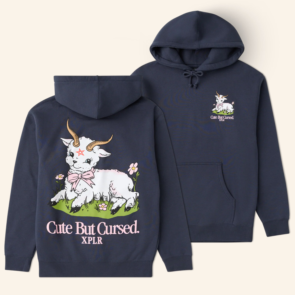 XPLR Merch Cute But Cursed Black Hoodie Best Christmas Gifts For Girlfriend XPLR Merch Cute But Cursed Black Hoodie Best Christmas Gifts For Girlfriend