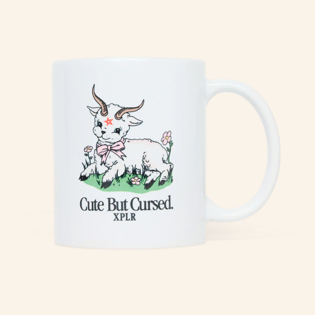 XPLR Merch Cute But Cursed White Mug Best Gift For Young Adults XPLR Merch Cute But Cursed White Mug Best Gift For Young Adults
