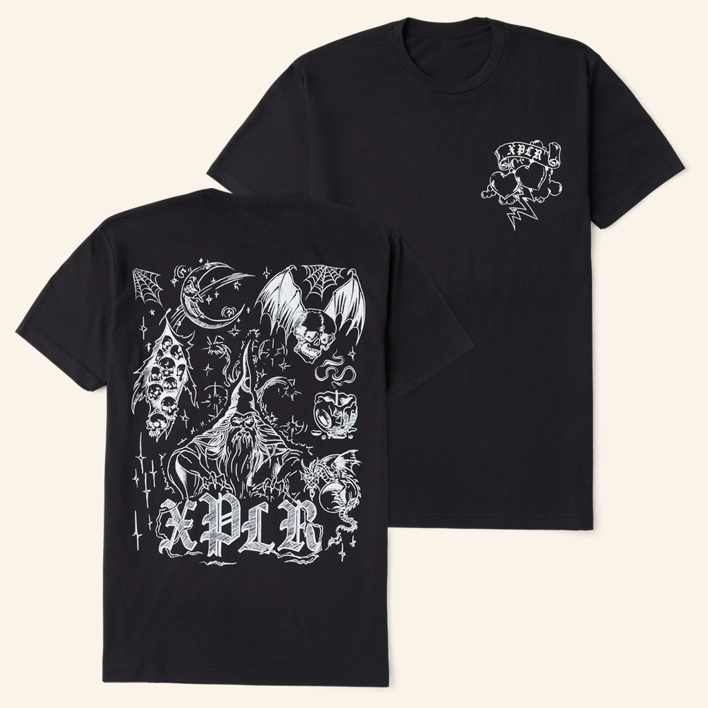 XPLR Merch Inked Black T-Shirt Halloween Apparel Gift Ideas For Him XPLR Merch Inked Black T-Shirt Halloween Apparel Gift Ideas For Him