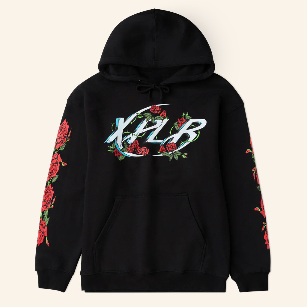XPLR Merch Rose Poison Black Hoodie Christmas Gifts For Boyfriend XPLR Merch Rose Poison Black Hoodie Christmas Gifts For Boyfriend