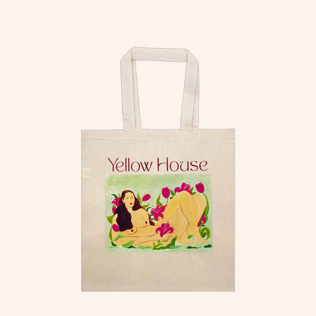 Yellow House Merch Reclining Nude Tulip Tote Bag Gifts Ideas For Sister Yellow House Merch Reclining Nude Tulip Tote Bag Gifts Ideas For Sister