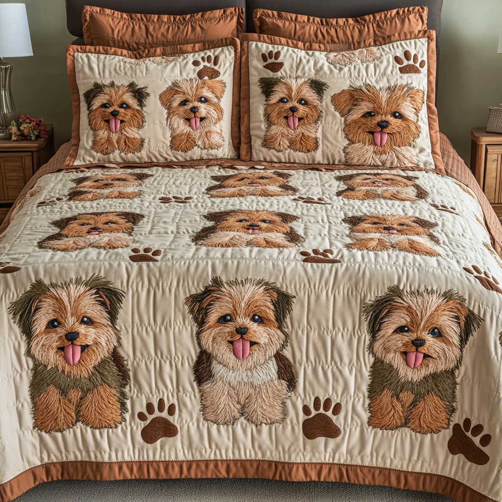 Yorkie Haven Quilted Bedding Set Duvet Cover Bed Sheet Set Best Gifts For Yorkshire Terrier Lovers Yorkie Haven Quilted Bedding Set Duvet Cover Bed Sheet Set Best Gifts For Yorkshire Terrier Lovers