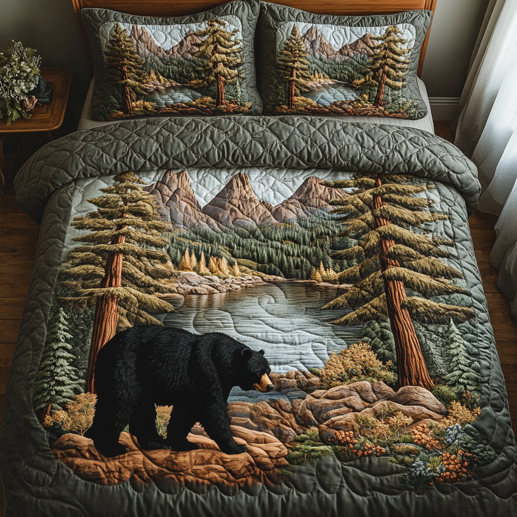 Yosemite Black Bear Quilted Bedding Set Duvet Cover Bedspread Grandma And Grandpa Christmas Ornaments Yosemite Black Bear Quilted Bedding Set Duvet Cover Bedspread Grandma And Grandpa Christmas Ornaments