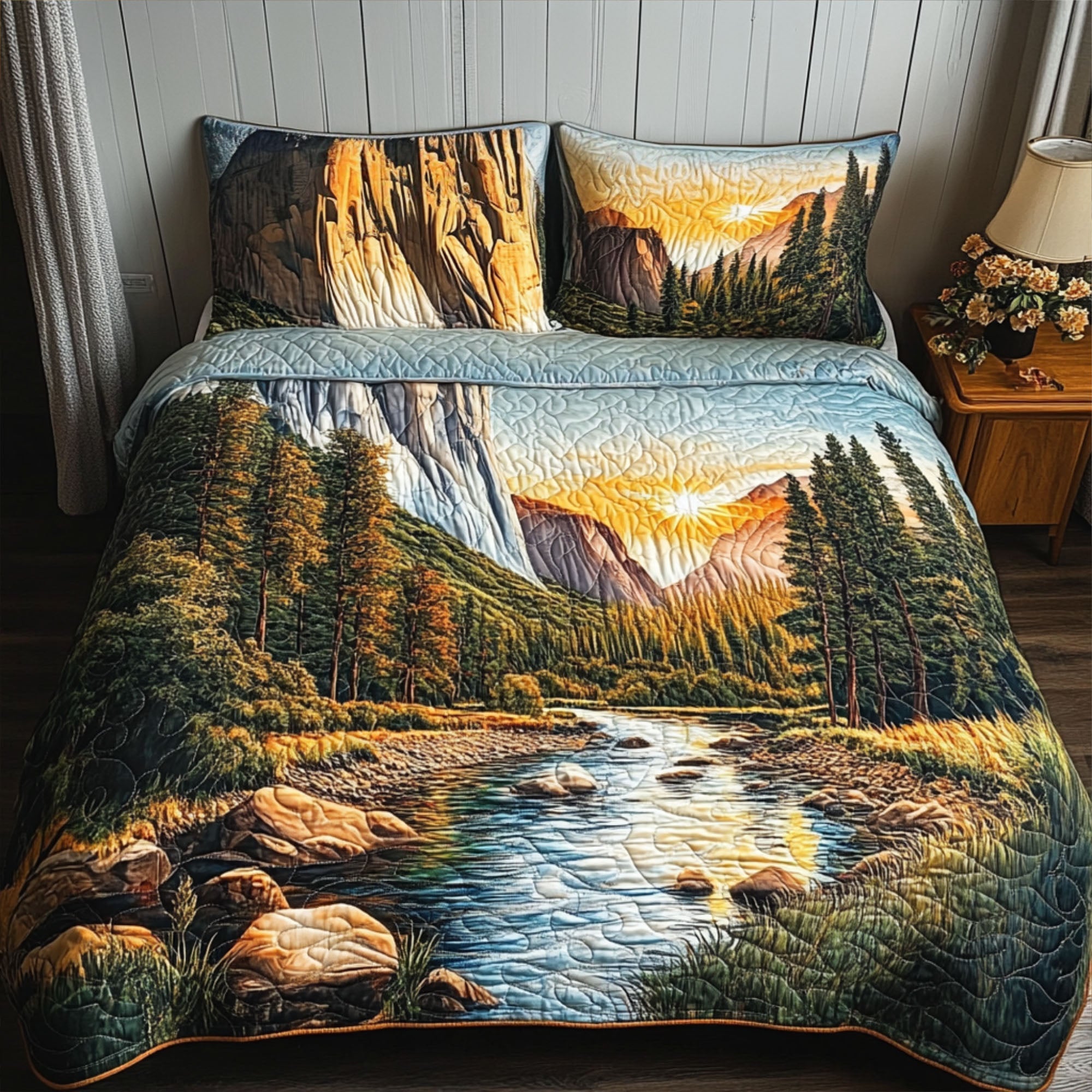 Yosemite Peaks Quilted Bedding Set Duvet Cover Bedspread Gifts For Grandma And Grandpa Christmas Yosemite Peaks Quilted Bedding Set Duvet Cover Bedspread Gifts For Grandma And Grandpa Christmas
