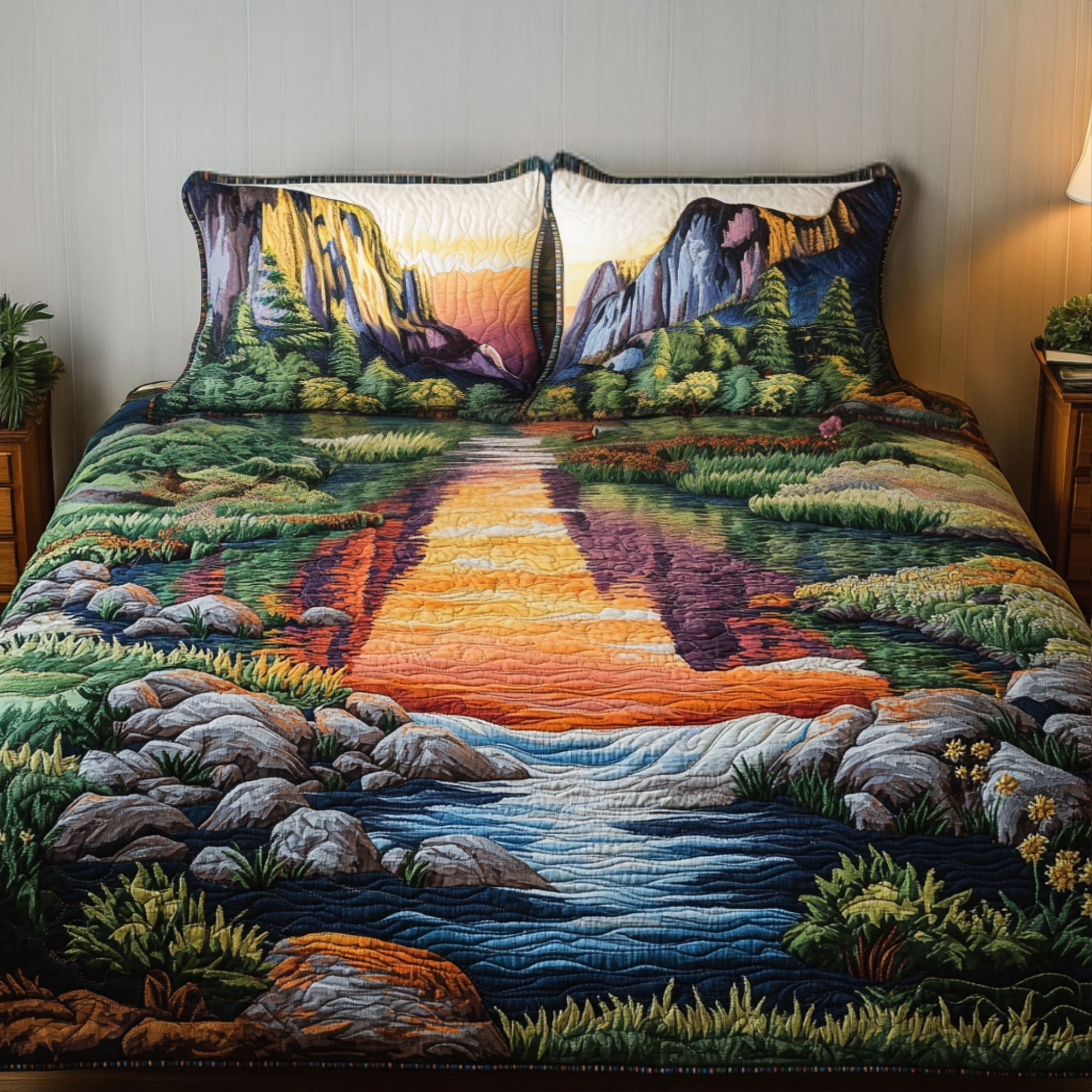Yosemite Serenity Quilted Bedding Set Duvet Cover Bedspread Grandma Grandpa Christmas Gifts Yosemite Serenity Quilted Bedding Set Duvet Cover Bedspread Grandma Grandpa Christmas Gifts