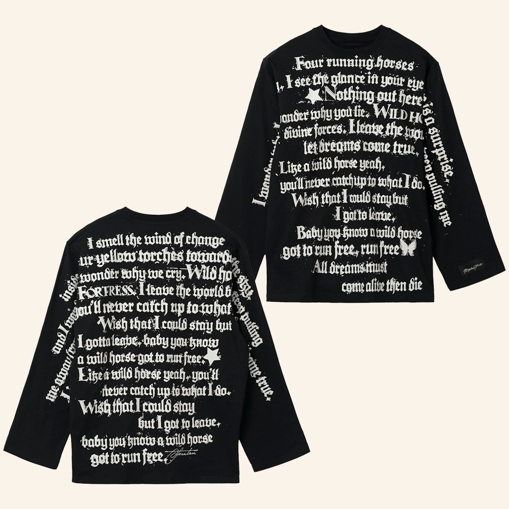 Yung Lean Merch Horses Lyric Long Sleeve T-Shirt World Affairs Merch Gifts For Rap Lovers Yung Lean Merch Horses Lyric Long Sleeve T-Shirt World Affairs Merch Gifts For Rap Lovers