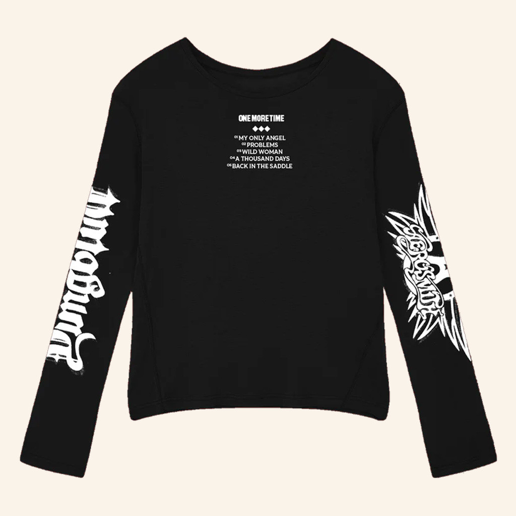 Yungblud Merch Aerosmith And YUNGBLUD Shirt One More Time Black Long Sleeve T-Shirt Fan Apparel Yungblud Merch Aerosmith And YUNGBLUD Shirt One More Time Black Long Sleeve T-Shirt Fan Apparel