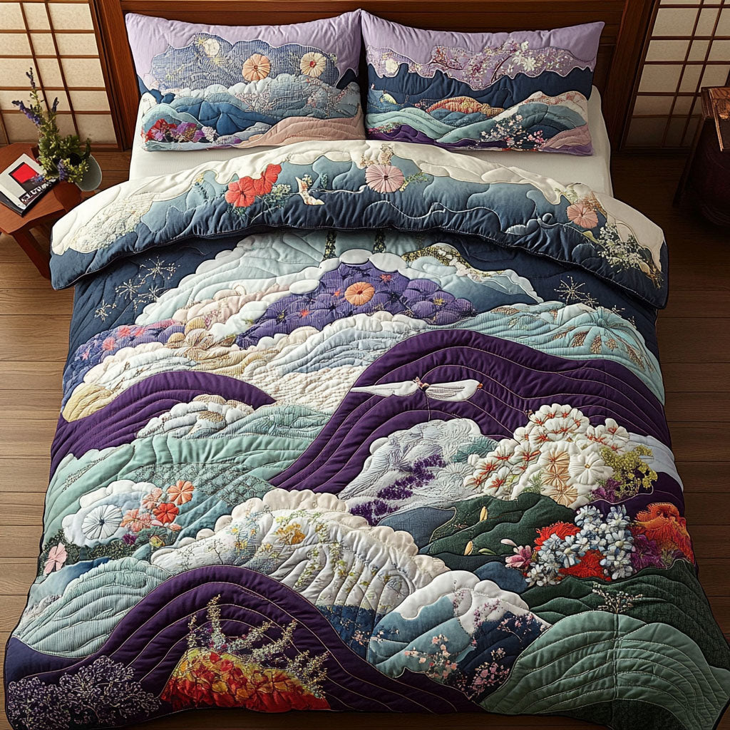 Zen Garden Flow Quilted Bedding Set Duvet Cover Bed Sheet Set Fuji Mountain Japanese Gifts Zen Garden Flow Quilted Bedding Set Duvet Cover Bed Sheet Set Fuji Mountain Japanese Gifts