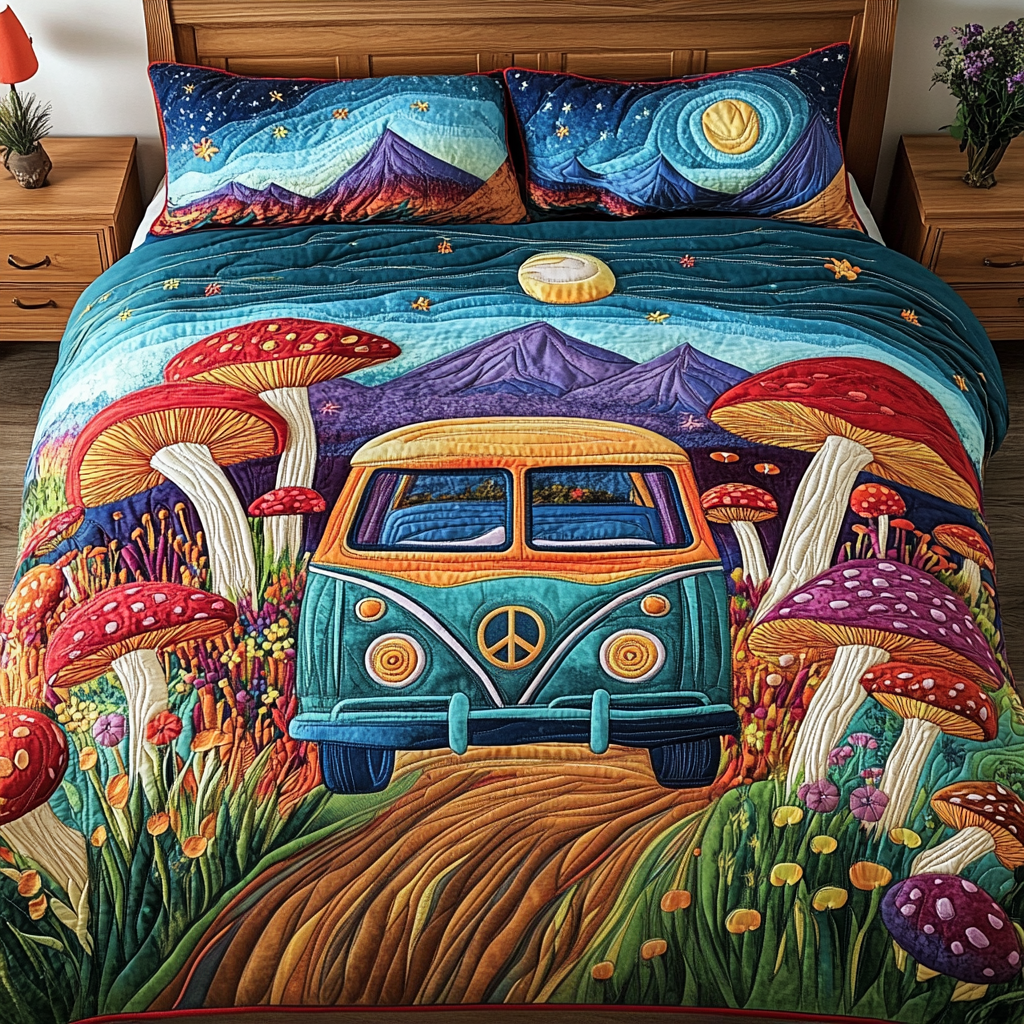 Zen Wheels Quilted Bedding Set Duvet Cover Bedspreads Birthday Presents For Hippies Zen Wheels Quilted Bedding Set Duvet Cover Bedspreads Birthday Presents For Hippies