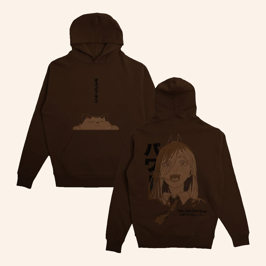 Crunchyroll Merch Chainsaw Man Power And Meowie Hoodie Xmas Gifts For Daughter