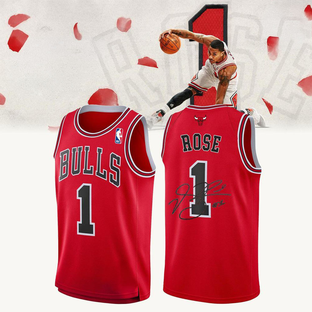 #1 Derrick Rose Basketball Jersey Signature Chicago Bulls Merch Gift For Basketball Fans - Kdjoy #1 Derrick Rose Basketball Jersey Signature Chicago Bulls Merch Gift For Basketball Fans - Kdjoy