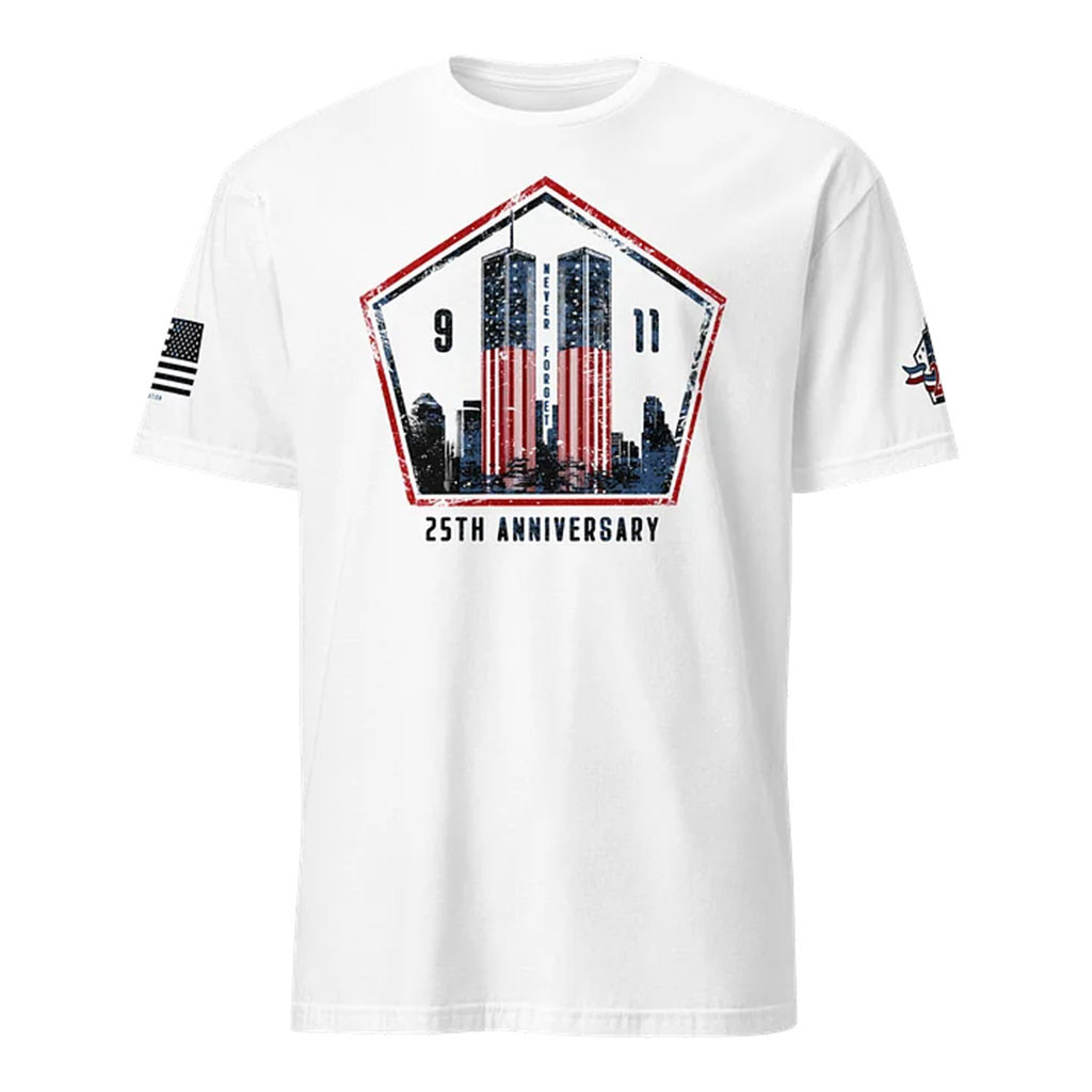 1 Nation Design Merch 2026 9 11 25Th Anniversary Never Forget T-Shirt White Veteran Gifts - Kdjoy 1 Nation Design Merch 2026 9 11 25Th Anniversary Never Forget T-Shirt White Veteran Gifts - Kdjoy