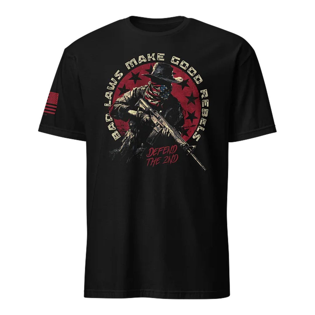 1 Nation Design Merch 2026 Bad Laws Good Rebels T-Shirt Defend The 2nd Shirt Patriotic Gifts - Kdjoy