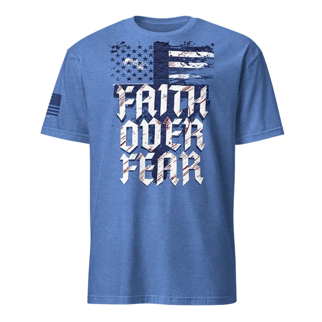 1 Nation Design Merch 2026 Faith Over Fear Unshaken T-Shirt Patriotic Gifts For Him - Kdjoy 1 Nation Design Merch 2026 Faith Over Fear Unshaken T-Shirt Patriotic Gifts For Him - Kdjoy