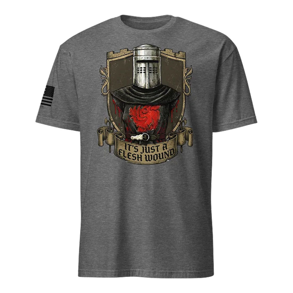 1 Nation Design Merch 2026 It's Just A Flesh Wound T-Shirt Veteran Gear Gifts For Dad - Kdjoy 1 Nation Design Merch 2026 It's Just A Flesh Wound T-Shirt Veteran Gear Gifts For Dad - Kdjoy
