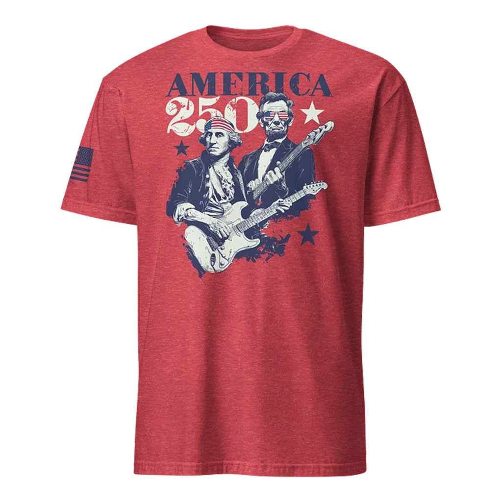 1 Nation Design Merch 2026 Presidential Rockstars 250 T-Shirt Best Patriotic Gifts - Kdjoy