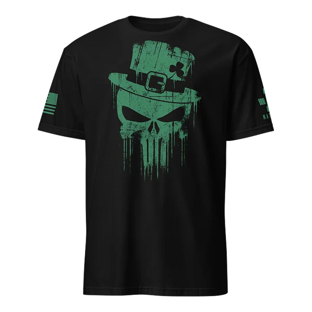 1 Nation Design Merch 2026 St Paddy Punisher T-Shirt Black Best Gift For Irish - Kdjoy