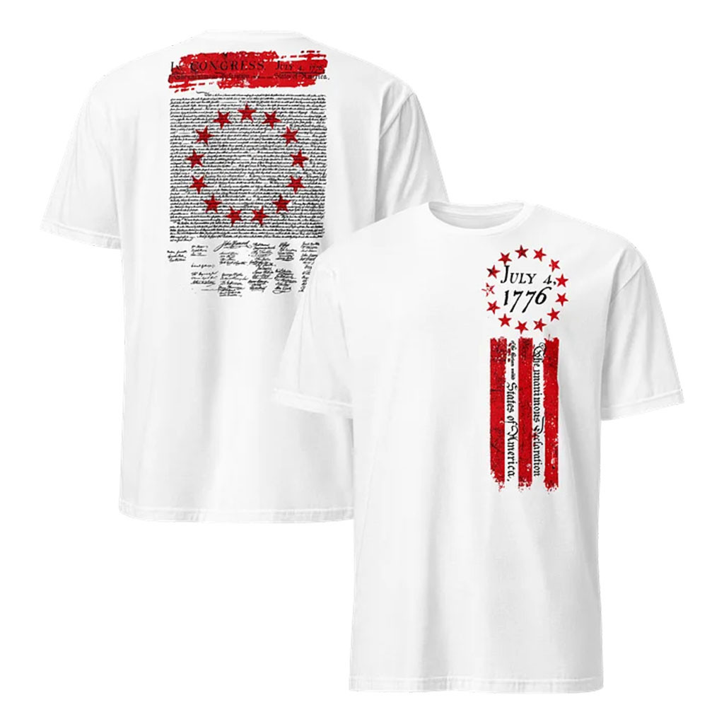 1 Nation Design Merch 2026 The Declaration Redux T-Shirt Unique Patriotic Gifts - Kdjoy