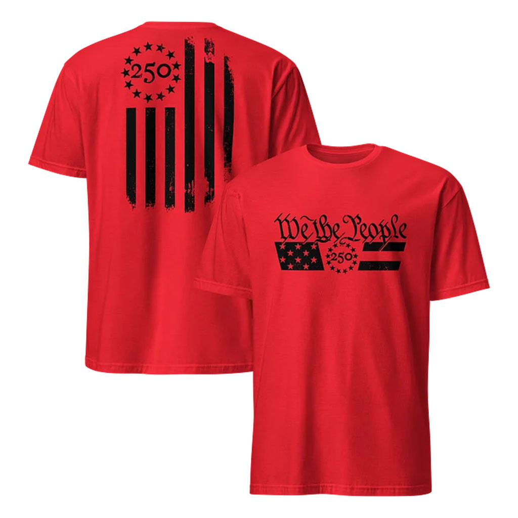 1 Nation Design Merch 2026 We The People 250 Logo T-Shirt Patriotic Gifts For Dad - Kdjoy