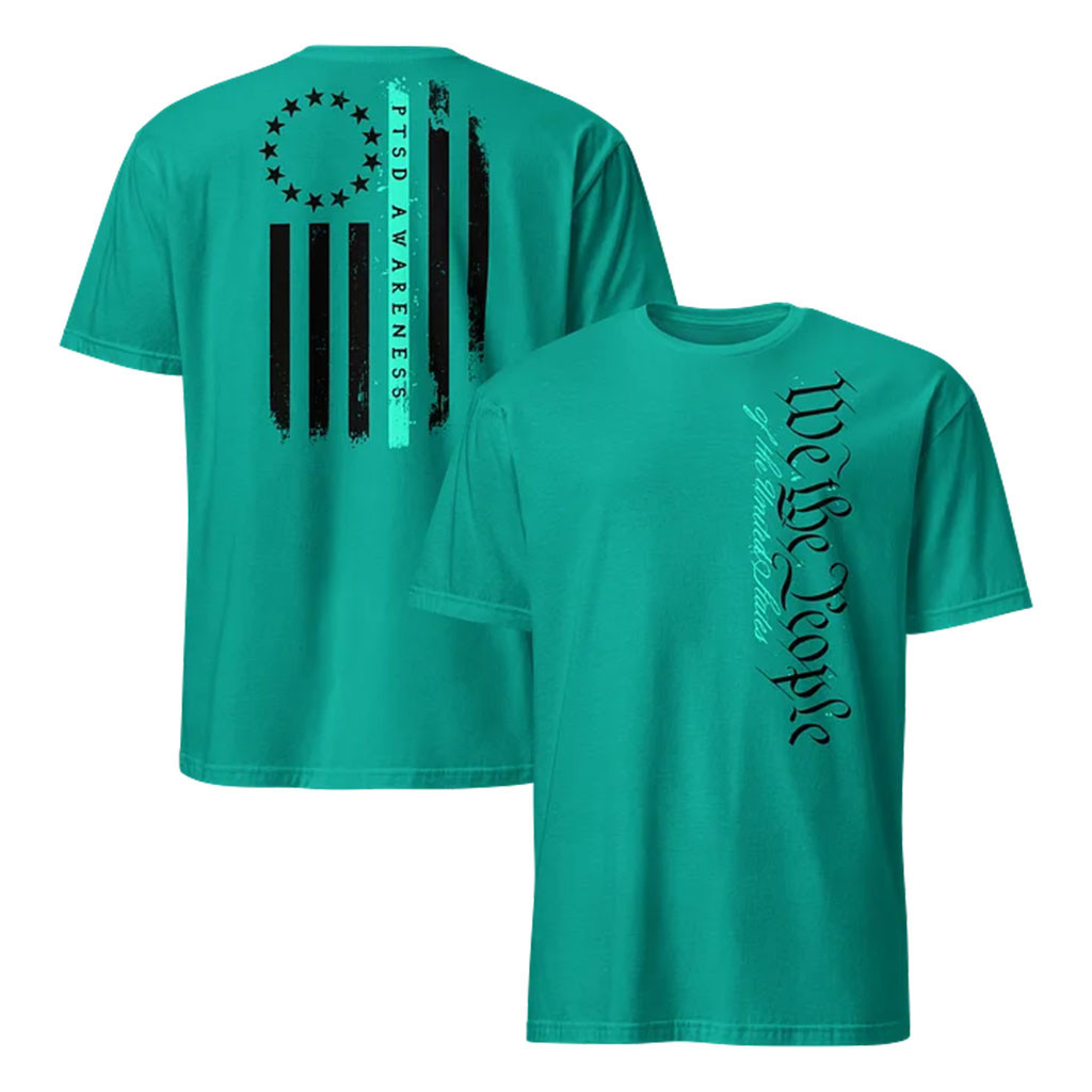 1 Nation Design Merch 2026 We The People PTSD Awareness T-Shirt Unique Patriotic Gifts - Kdjoy 1 Nation Design Merch 2026 We The People PTSD Awareness T-Shirt Unique Patriotic Gifts - Kdjoy