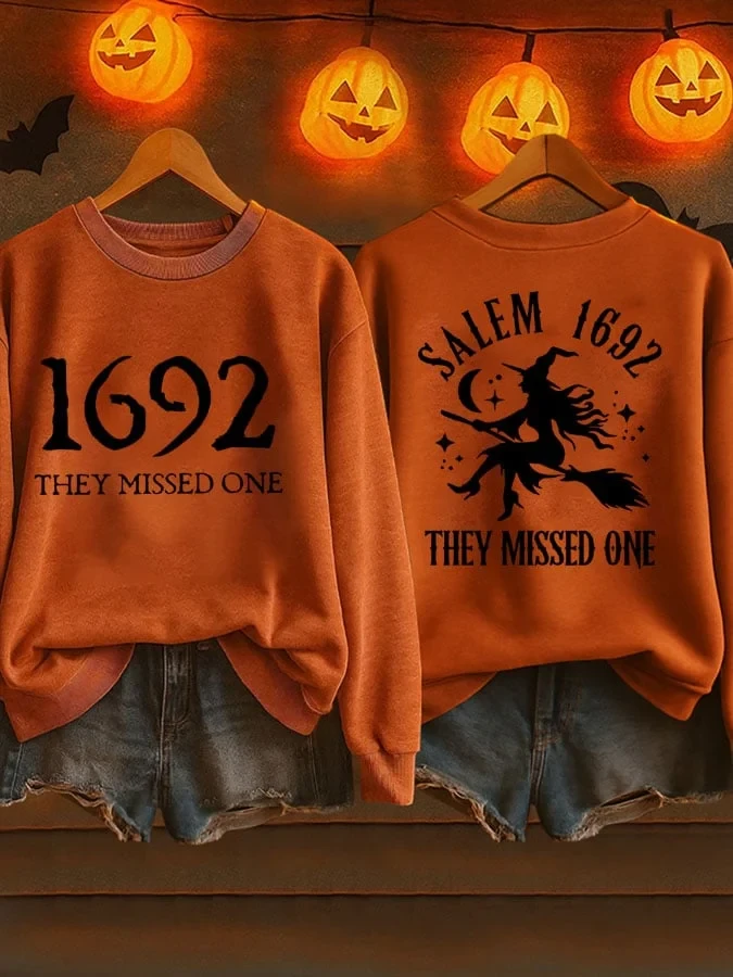 1692 Salem Flying Witch Silhouette Sweatshirt Halloween Clothing Gift For Movie Fans - Kdjoy 1692 Salem Flying Witch Silhouette Sweatshirt Halloween Clothing Gift For Movie Fans - Kdjoy