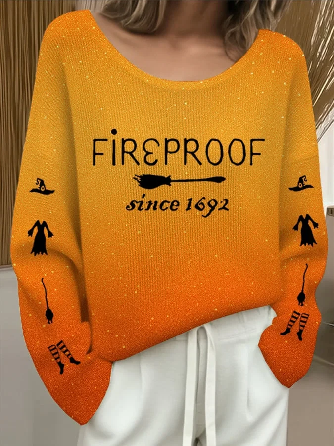 1692 They Missed A Halloween Sweatshirt Fireproof Since 1692 Witch Outfits Halloween Gift - Kdjoy